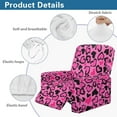 thumbnail image 5 of FKELYI Pink Leopard Love Print Recliner Cover Stretch Fabric Recling Chair Slipcover Soft Anti-Dust Sofa Couch Covers 4 Pcs Furniture Protector for Lazy Boy Chair, 5 of 7