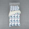 thumbnail image 2 of Ambesonne Blue Bedding Set 4 Pcs, Spring Sparrow Birds, Queen, Royal Blue Sky Blue, 2 of 3