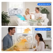BEYOND BREEZE 9 Twin Window Fan, 3-Speed Expandable Window Fan with Reversible Airflow and Remote Control, New