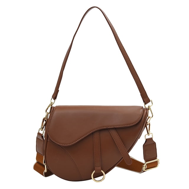 Bolso Hombro para Mujer Gran Capacidad Cuero PU Bolsos (marrón)