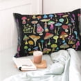 thumbnail image 4 of Pofeuu Bright Mushrooms Print Polyester Microfiber Plush Pillowcases, Super Soft and Cozy Pillow Case Covers with Envelop Closure（Pillow core not included）-20"x30", 4 of 6