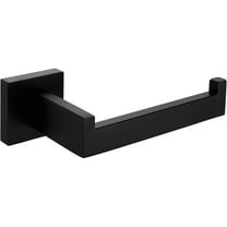 VirgilSon Black Toilet Roll Holder Paper Holders Stainless Steel Tissue Hanger Wall Mounted Screws Mounting for Bathroom and Kitchen Accessory Square 304 Stainless Steel (Matte Black)
