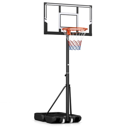 Topbuy Portable Basketball Hoop 3.3-10 Ft Adjustable Pool Basketball Goal with Shatterproof Backboard