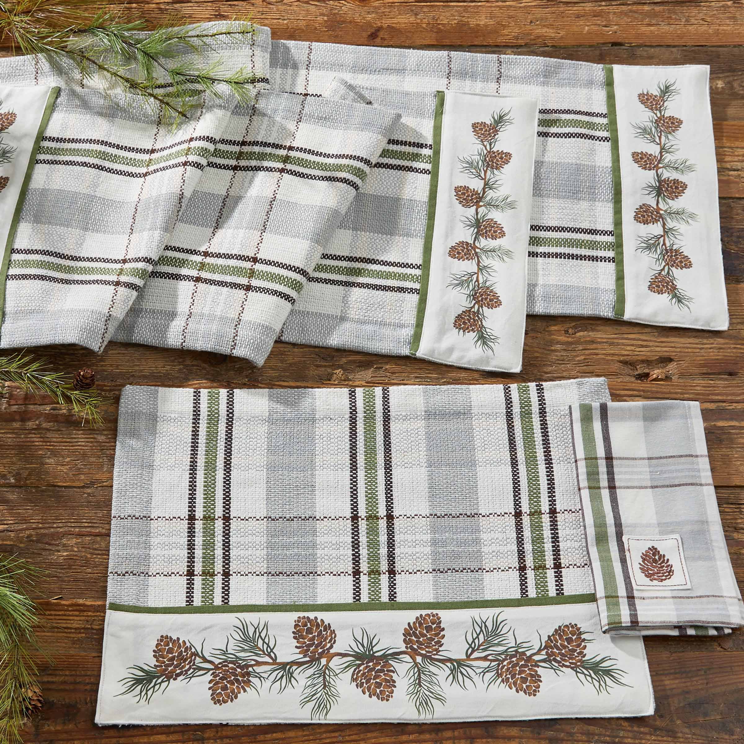 Park Designs Ponderosa Pine Cream Plaid Placemat Set of 4
