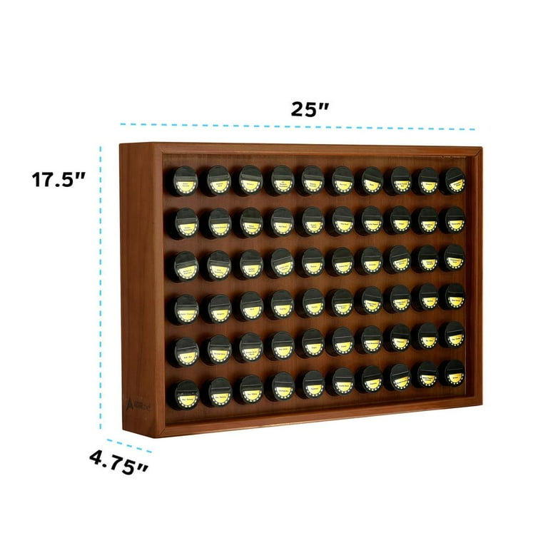 AdirChef Wooden Spice Rack 60 Jars with Water Resistant Labels Walnut Finish Walmart