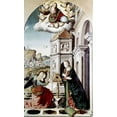 thumbnail image 2 of Palmezzano, Marco 16x24 White Modern Wood Framed Museum Art Print Titled - Annunciation, 2 of 4