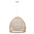 thumbnail image 2 of Arturesthome Hardwired Natural Rattan Pendant Light Japanese White Rattan Ball Lamp Home Decor 1 Lights, 2 of 6