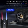 thumbnail image 2 of Torch Lighter, Bright Fire Lighter with Safety Lock and Adjustable Red/Blue Flame, Refillable Butane Gas Windproof Jet Flame Cool Lighters, for Candles Campfires BBQ Baking, Camping, Gift, 2 of 6