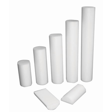 CanDo PE Professional Grade White Foam Roller Round