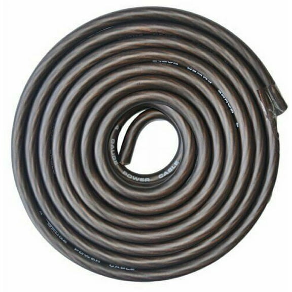 8 Gauge 250 Feet BLACK Power Primary Ground Wire Copper Mix Flexible Cable