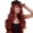 C, variant on New women's long curly wig orange-red middle-parted large waves simulated scalp high-temperature silk lazy style hairstyle