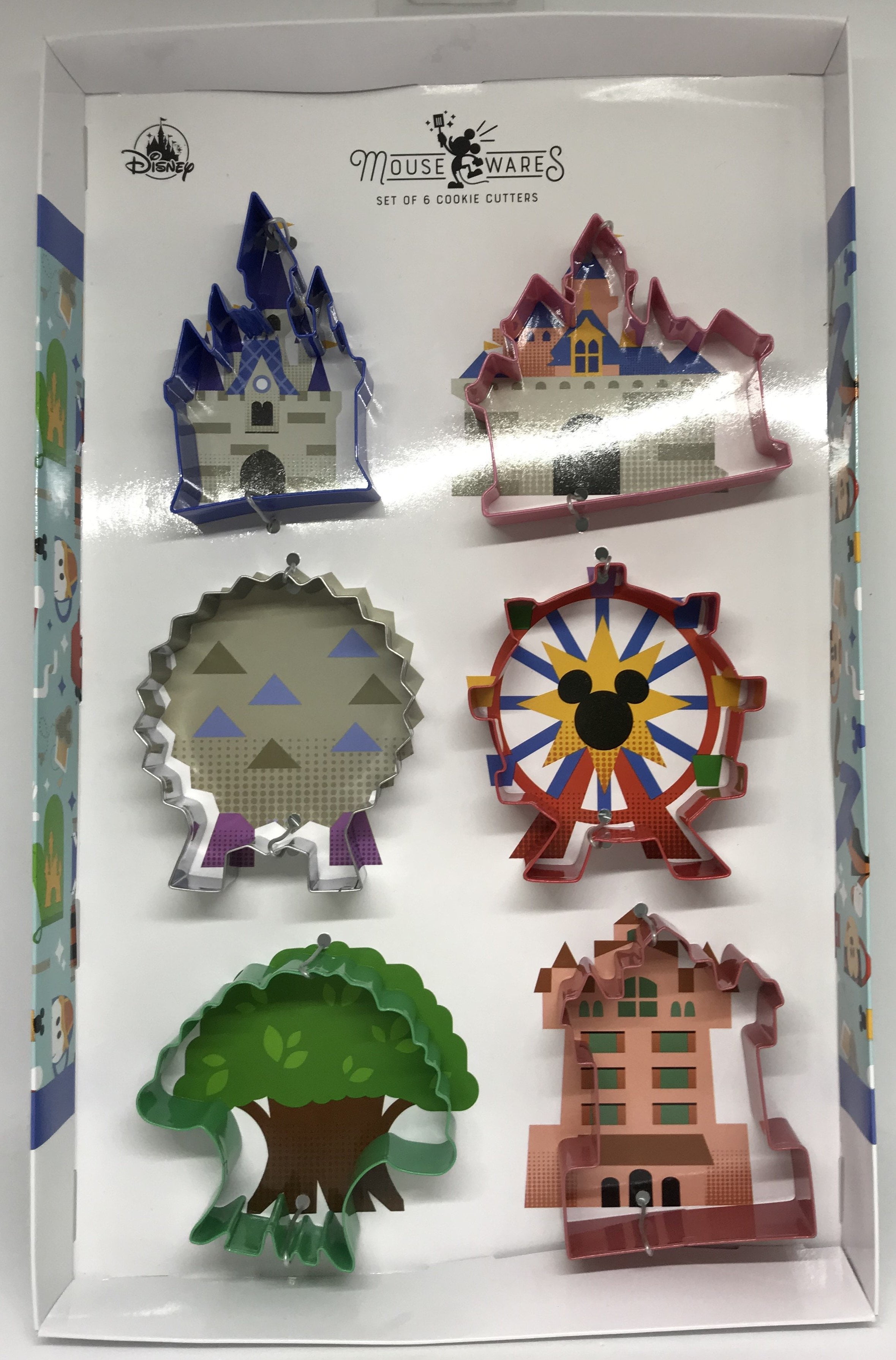 Disney Parks Mickey Mouse Wares Set of 6 Cookie Cutters New with Box