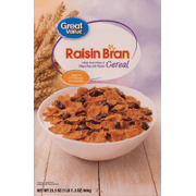 Great Value Cereal, Raisin Bran, 25.5 Oz (Pack of 2)