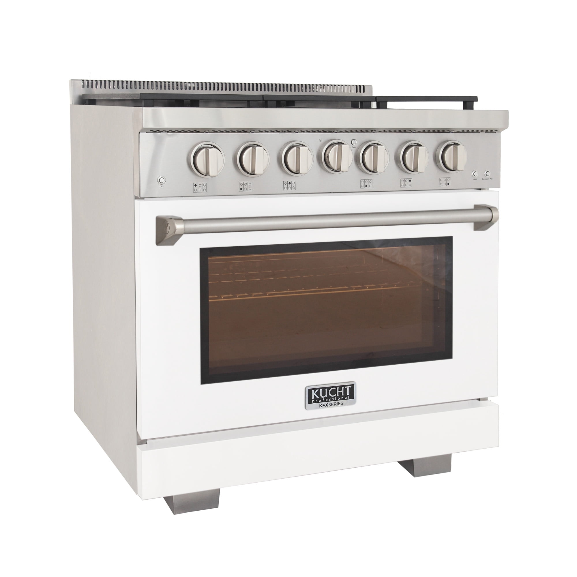Professional 36-in Natural Gas Range in White with True Simmer Burners