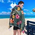 thumbnail image 5 of Dreamtimes Bright Hibiscus Flowers Beach Towel Quick Dry Absorbent Bath Towels Sandproof Lightweight Towel for Gym Yoga Sports Swimming- 30x60in, 5 of 7