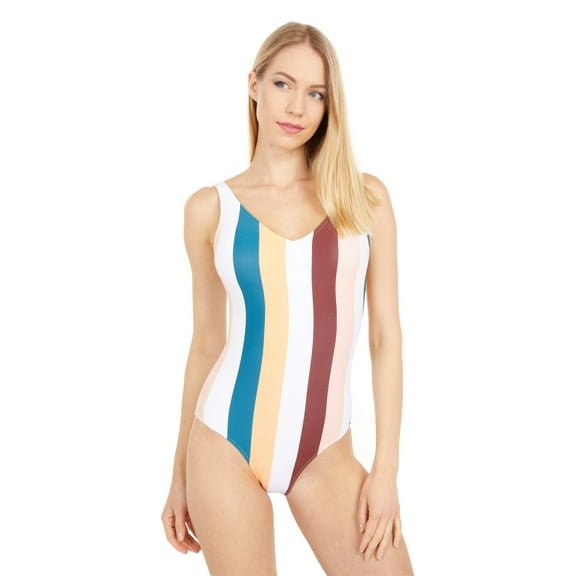 Holiday Jungle One-Piece Swimsuit (for Women) - ANDORRA WARM STRIPES (M )