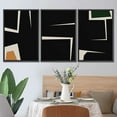 thumbnail image 5 of PixonSign Framed Canvas Print Wall Art Set Geometric Mid-Century Black Figure Collage Abstract Shapes Illustrations Modern Art Boho Decorative for Living Room, Bedroom, Office - 24"x36"x3 BLACK, 5 of 5