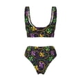thumbnail image 6 of Rocae Mardi Gras6 for Bikini Set for Women Two Piece Sexy High Swimsuits Split Crossover Bikini Medium, 6 of 9