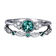 thumbnail image 3 of Xihbxyly Anillo de Diamantes, Elegante Diseño de Acero Inoxidable, Brillantes Incrustaciones de Diamantes, Accesorio Elegante y Multifuncional, Regalo de Cumpleaños, Boda, Graduación, Perfecto para C, 3 of 4