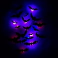 thumbnail image 6 of Illuminated Bat Wall Decals Adhesive PVC Bat Clings with LED Light Halloween Decorations For Window Wall Mantels Ceiling, 6 of 9