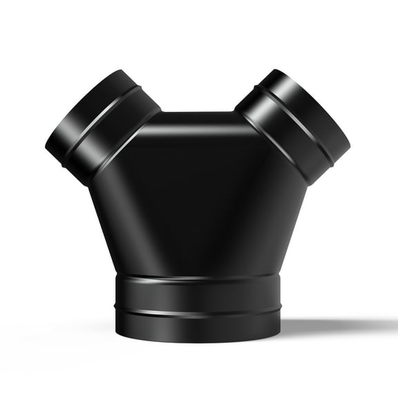 AC Infinity 3-Way Duct Splitter, 6" x 4" x 4" Exhaust Pipe Splitter Y Connector, Dryer Vent Hoses