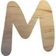 thumbnail image 1 of Wood Letter M Craft Shape, Unfinished 15'' Tall Small Kids Wooden Letter, Brownie Font, 1 of 3