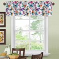 thumbnail image 6 of Valance Curtains for Windows,Watercolor Butterflies Semi Sheer Curtain Valance,Vintage Colorful Butterfly Window Valance Curtains,Short Rod Pocket Window Treatment for Kitchen Living Room 54"x18", 6 of 6