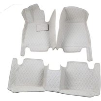 ZYCHUANGYING All Weather Luxury XPE Leather Custom Fits Floor Mats Compatible with Cadillac XT4 (Black with Gold Stitching)