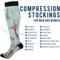 thumbnail image 4 of FREEAMG Beautiful Hummingbird Compression Socks Women Men Knee High Stockings for Sports,Running,Travel 1Pair, 4 of 7