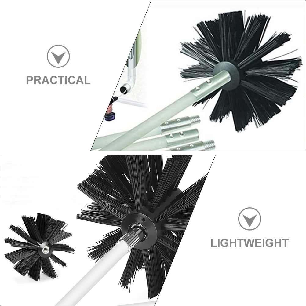 Milisten Chimney Cleaning Set Chimney Cleaning Brush Black Plastic 2Pcs
