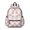 Pink Cat Head White Pattern, variant on Multicolor Cat White Pattern Cute School Backpack with Padded Back and Adjustable Shoulder Straps 13.4"x11"x4.7"