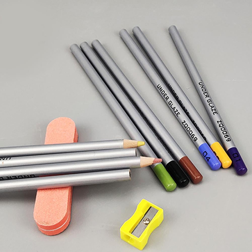 QHUDLV Pottery Underglaze Pencil Set, 10 Colors DIY Ceramic Art Kit
