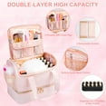 thumbnail image 2 of Nail Polish Organizer Bag with 50 Bottles Capacity, Velvet Storage Case with Shoulder Strap & Nail, 2 of 8