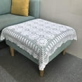thumbnail image 4 of Cotton Handmade Crochet Square Tablecloth Doilies Lace Table Covers, 4 of 5
