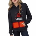 thumbnail image 1 of Sudadera con capucha para niñas y niños, con estampado navideño de invierno, con control de temperatura de tres velocidades, ropa calefactora, sudadera con capucha para niñas, 1 of 9
