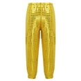 thumbnail image 2 of iniim Kids Boys Girls Shiny Sequined Pants Hip Hop Jazz Harem Pants Trousers Street Dance wear Costumes A Gold 7-8, 2 of 7