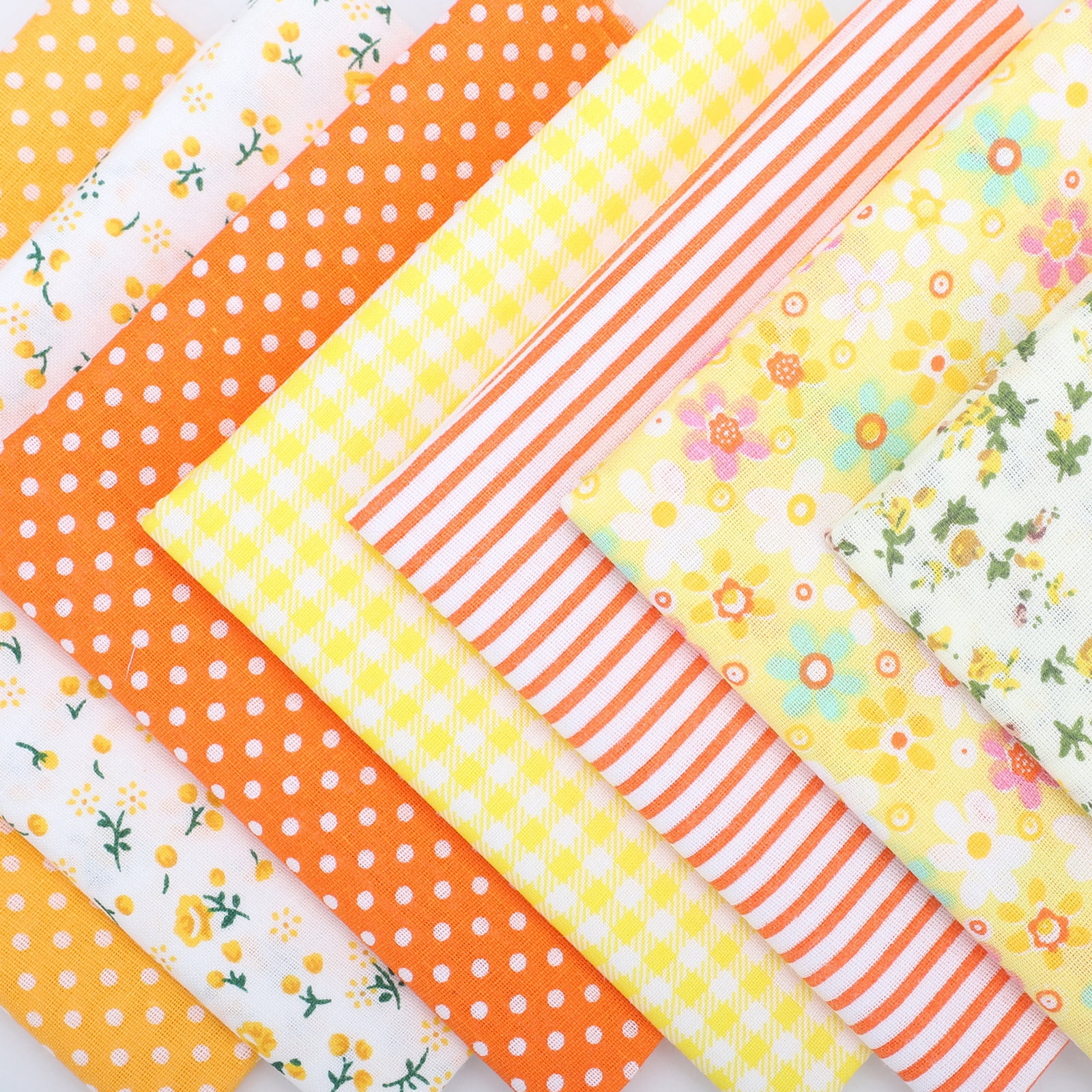 7pcs Pre-cut Floral Cotton Fabric Squares, EEEkit 20 x 20'' DIY Sewing Fabric Bundles for Quilting, Sewing, Patchwork & DIY Crafts