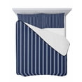 thumbnail image 7 of Quilts Twin-XL Size Bedding Set, Navy Blue Striped Lightweight Quilted Comforter, Navy Blue White Farmhouse Stripes Soft Reversible Bedspread Coverlet with Pillow Covers for All Season, 68" x 98", 7 of 7