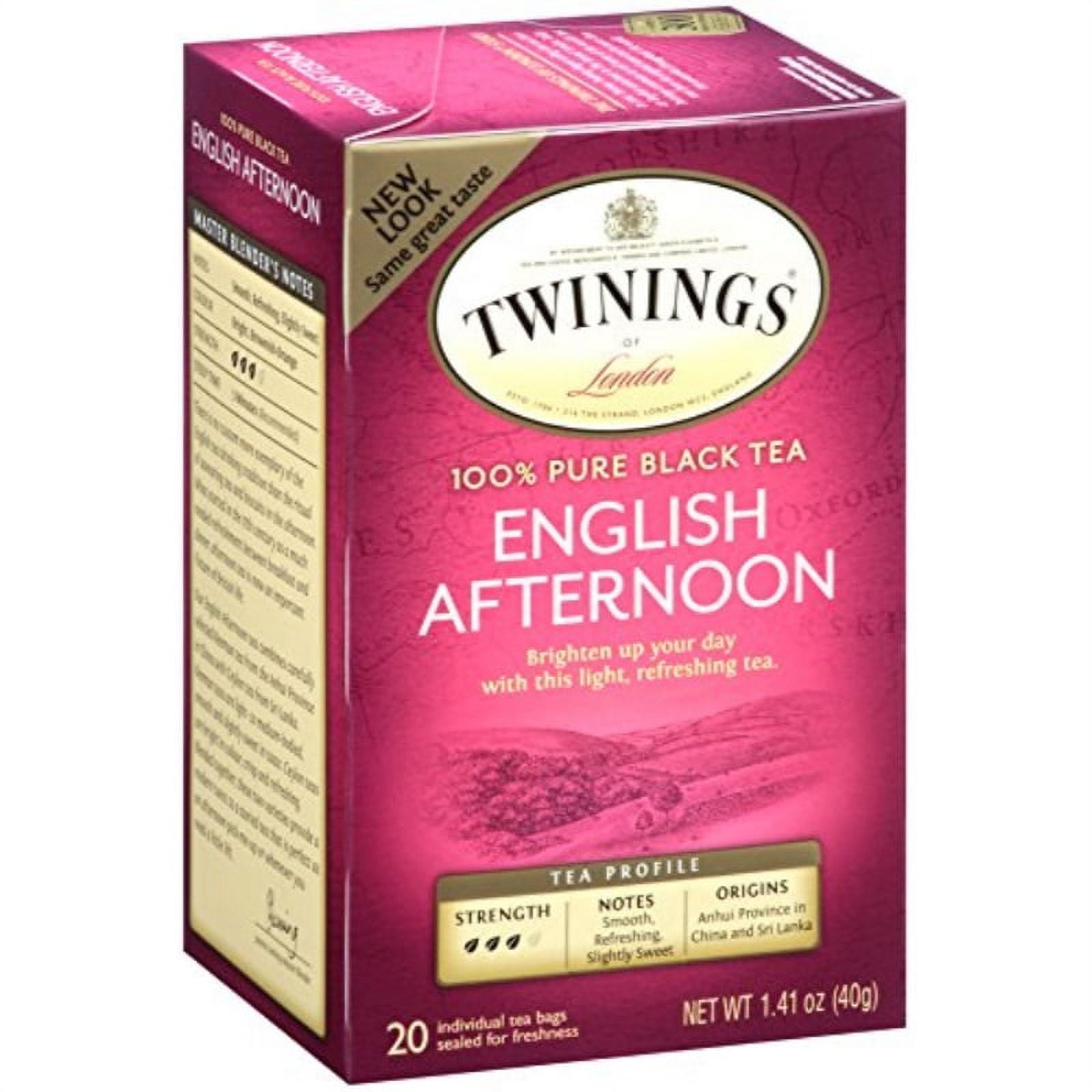 Twinings of London English Afternoon Tea Bags , 20 Ct., 1.41 oz., 6 Boxes