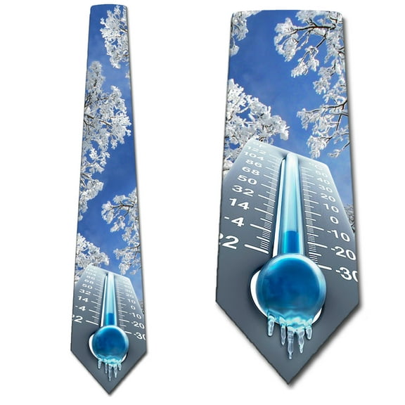 Climate Change - Cold Necktie Mens Tie by Three Rooker