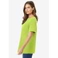 thumbnail image 3 of Woman Within Plus Size Perfect Short-Sleeve Crewneck Cotton Tee, 3 of 6