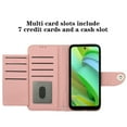 thumbnail image 3 of Premium PU Leather Wallet for Motorola Moto G Power 2023,Multifunctional Case with Kickstand Card Slots Cash Pocket Wrist Strap Chic Durable Handbag Styled Phone Cover for Moto G Power 2023, Coralpink, 3 of 7