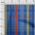 thumbnail image 1 of oneOone Cotton Cambric Blue Fabric Madras Check Sewing Fabric By The Yard Printed Diy Clothing Sewing Supplies 56 Inches Wide, 1 of 4