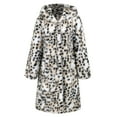thumbnail image 5 of Women's Fashion Coat Winter New Leopard Print Hooded Long Sleeved Mid Length Warm Coat Coat winter coats for women, 5 of 9