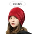 thumbnail image 6 of comerut Women Beanie Hat Elastic Soft Solid Color Baggy Slouchy Keep Warm No Brim Plush Women Winter Beanie Fashion Accessories, 6 of 8
