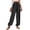 Black, variant on Women'S Harem Pants Hippie Boho Pants High Waist Flowy Yoga Pants with Pockets Emerald Green M