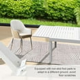 thumbnail image 7 of Miekor Aluminum Patio Extendable Dining Table 35"- 71", Adjustable Indoor Outdoor Patio Dining Table with E-Coating for 4-6 Person Garden Lawn Porch Bistro Furniture, Elegant Ivory White W5U157, 7 of 7