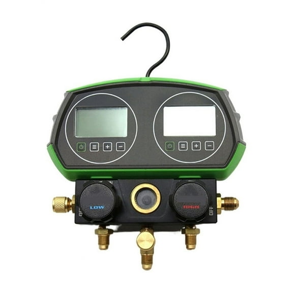 Digital Refrigerant Manifold Gauge Set Air Conditioning Vacuum Pressure Temperature Tester With Connector For R410A R600A R134A ,Portable