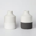 thumbnail image 5 of Ceramic Vase - Modern Farmhouse Decorative Vases for Home Decor Accents - Minimalist Aesthetic Flower Vases for Centerpieces, Living Room, Table, Shelf, & Office (Black & White), 5 of 10
