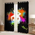 thumbnail image 2 of Ballet Blackout&nbsp;Curtains,Ballet Dancer Ballerina Curtains&nbsp;&&nbsp;Drapes,Rainbow Tie Dye Window&nbsp;Treatments,Gym Sport Window&nbsp;Curtains Ballet Lovers, 2 of 6
